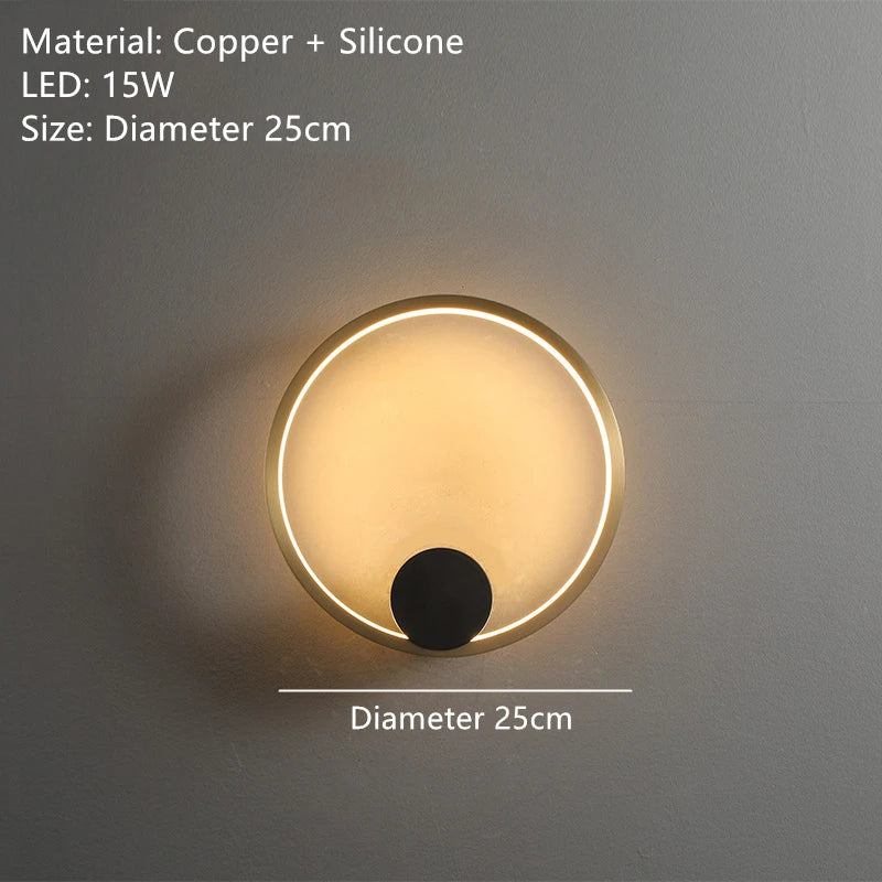 applique murale led moderne en laiton pour éclairage décoratif