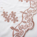 Voilage tulle brodé floral décoratif pour salon cuisine