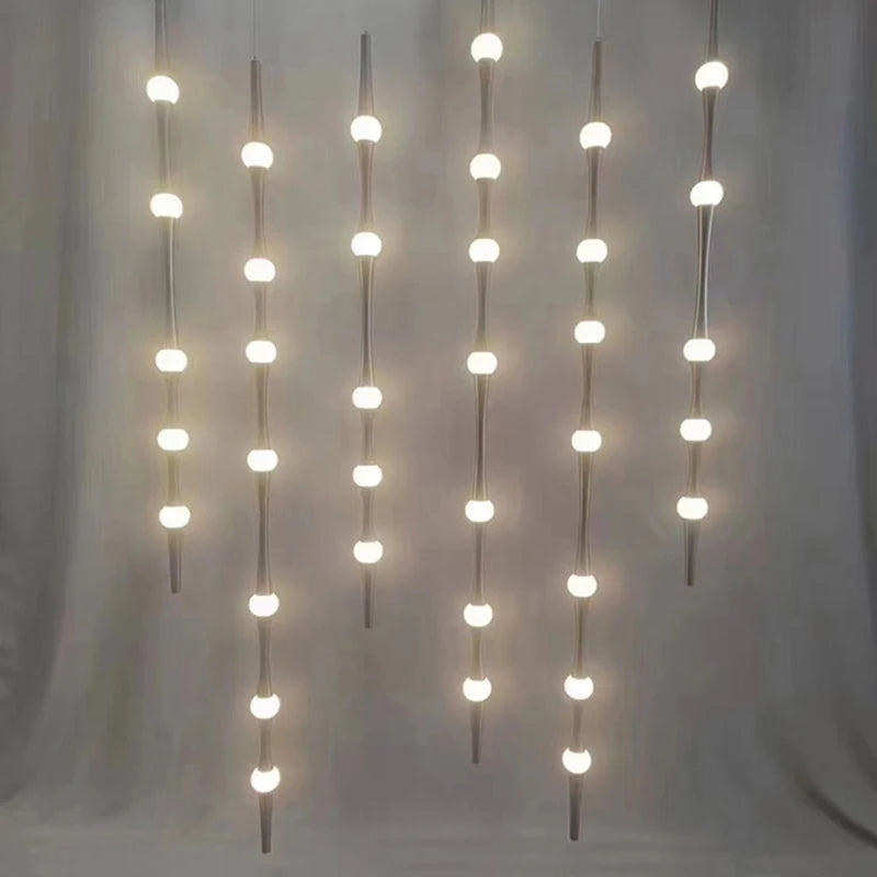 lustre minimaliste en aluminium et acrylique éclairage moderne réglable 3000K - vue 4 sur 8