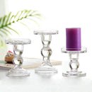 bougeoirs en verre transparent pour décoration intérieure et événements