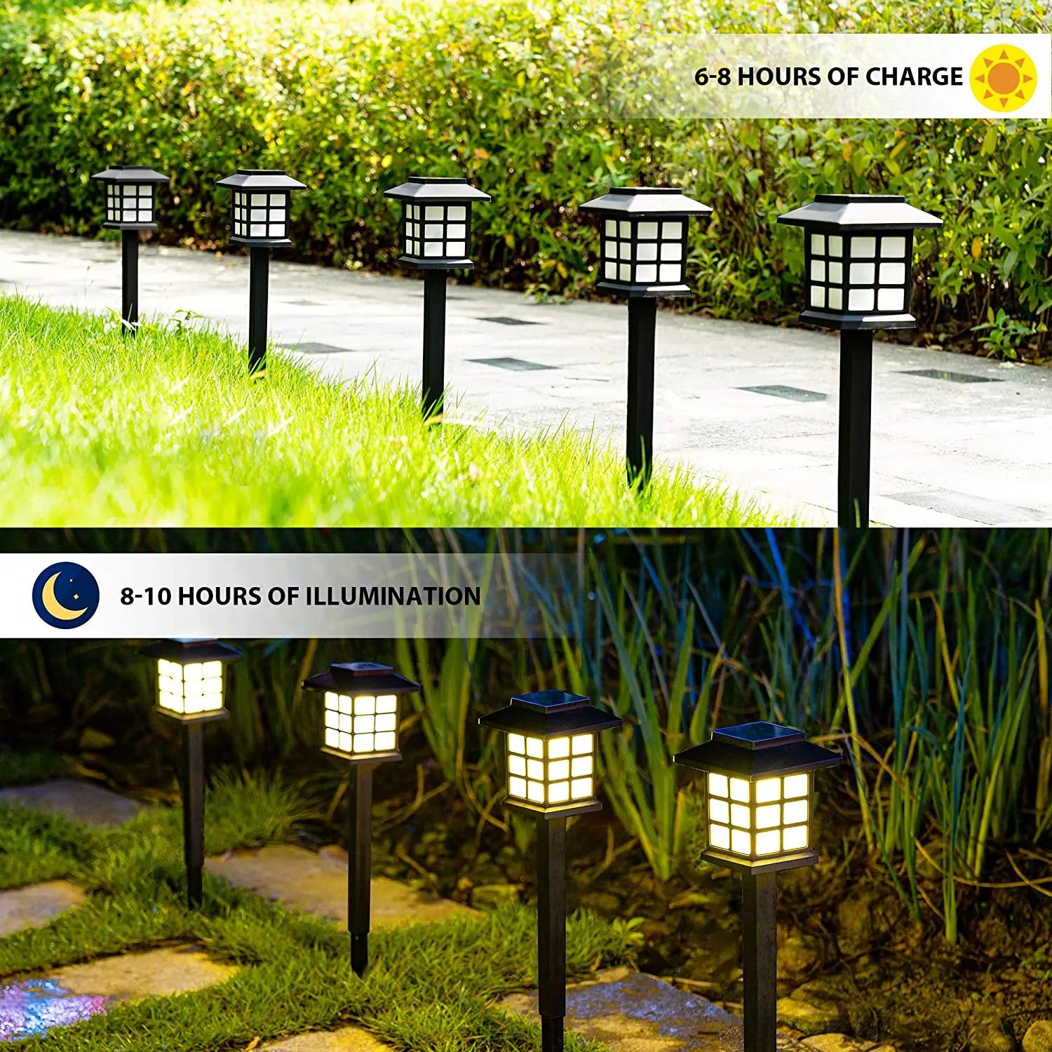 lampes solaires étanches pour décoration de jardin extérieur - vue 3 sur 11