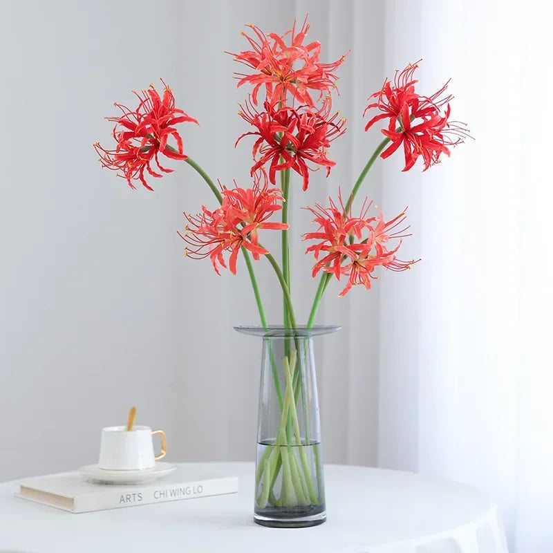 décoration en soie avec araignée lys fleurs artificielles - vue 5 sur 13