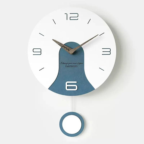 horloge murale silencieuse en bois massif design créatif - vue 8 sur 11