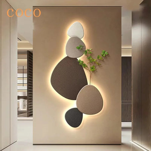 applique murale moderne décorative avec motif plante verte - vue 3 sur 6