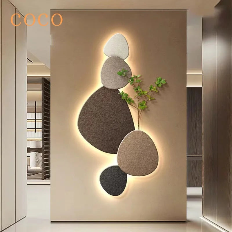 applique murale moderne décorative avec motif plante verte - vue 2 sur 6