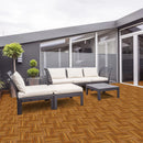 Dalles terrasse bois clipsables antidérapantes pour balcon