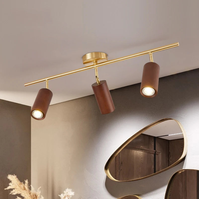 spot de plafond réglable en bois pour hôtel et magasin - vue 3 sur 13