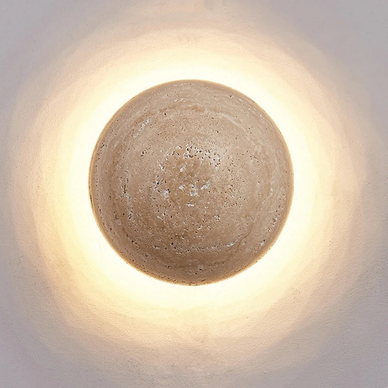 applique murale moderne en pierre calcaire pour décoration intérieure lumineuse - vue 3 sur 9