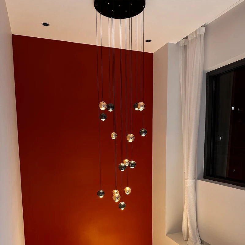 lustre sphérique led minimaliste de luxe pour hôtel - vue 3 sur 17
