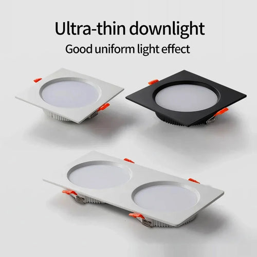spot led double tête encastré ultra mince design moderne - vue 2 sur 18
