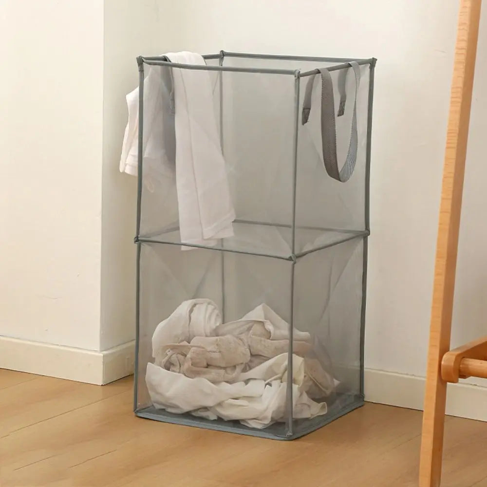 panier à linge pliable grande capacité avec poignées - vue 12 sur 12