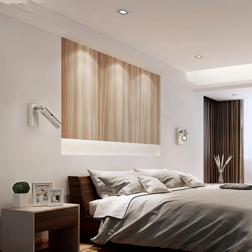 applique murale led nordique rotative avec interrupteur pour hôtel - vue 10 sur 14