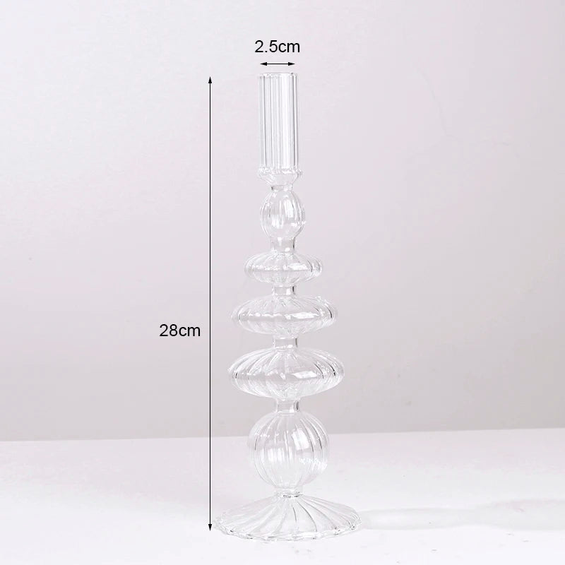 bougeoirs en verre romantiques pour mariage et décoration intérieure - vue 11 sur 13