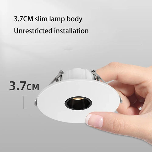 spot led ultra fin pour éclairage d ambiance rond encastré - vue 2 sur 8