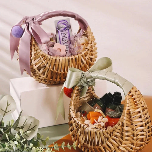panier en rotin et osier pour fleurs et rangement - vue 7 sur 7