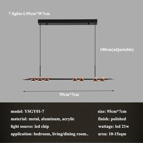 lustre LED circulaire moderne design nordique pour intérieur élégant - vue 16 sur 15
