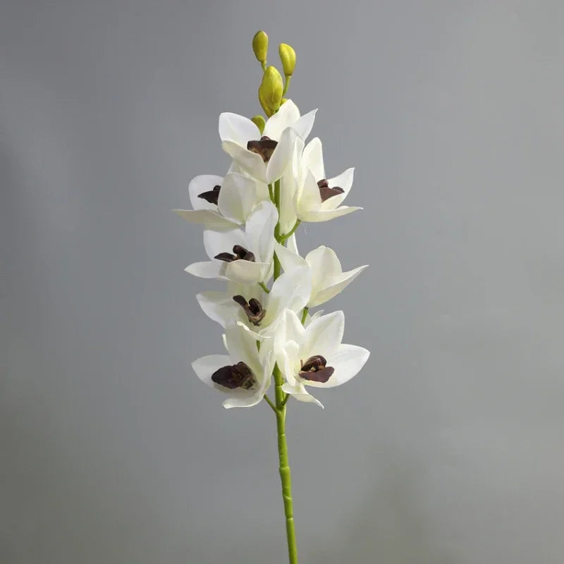 fleurs artificielles cymbidium nouvelle-zélande décoration réaliste orchidée