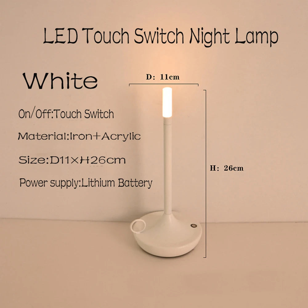 LED bougie lampe de Table de camping-car Rechargeable veilleuse tactile pour la décoration de la maison dîner atmosphère créative lampe de bureau - vue 4 sur 11