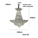 lustre led k9 cristal palace à intensité variable pour un éclairage élégant
