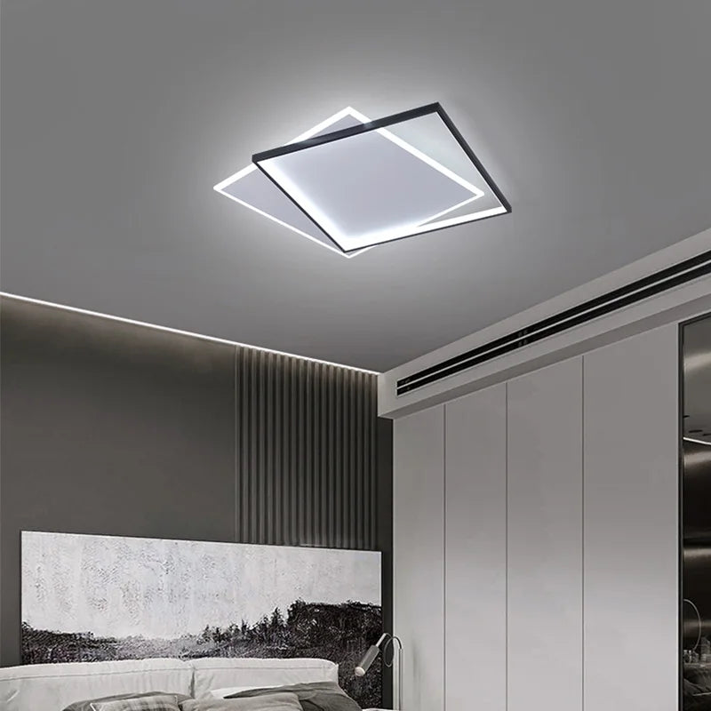 plafonnier led nordique à intensité réglable design simple - vue 3 sur 9