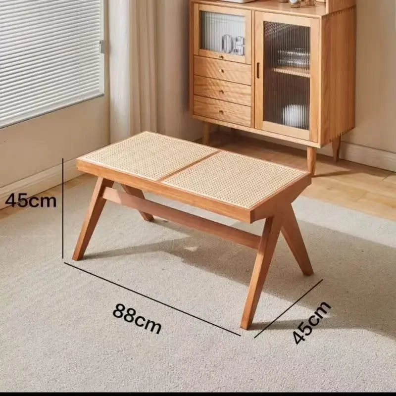 banc en rotin massif pour usage polyvalent et moderne - vue 17 sur 17