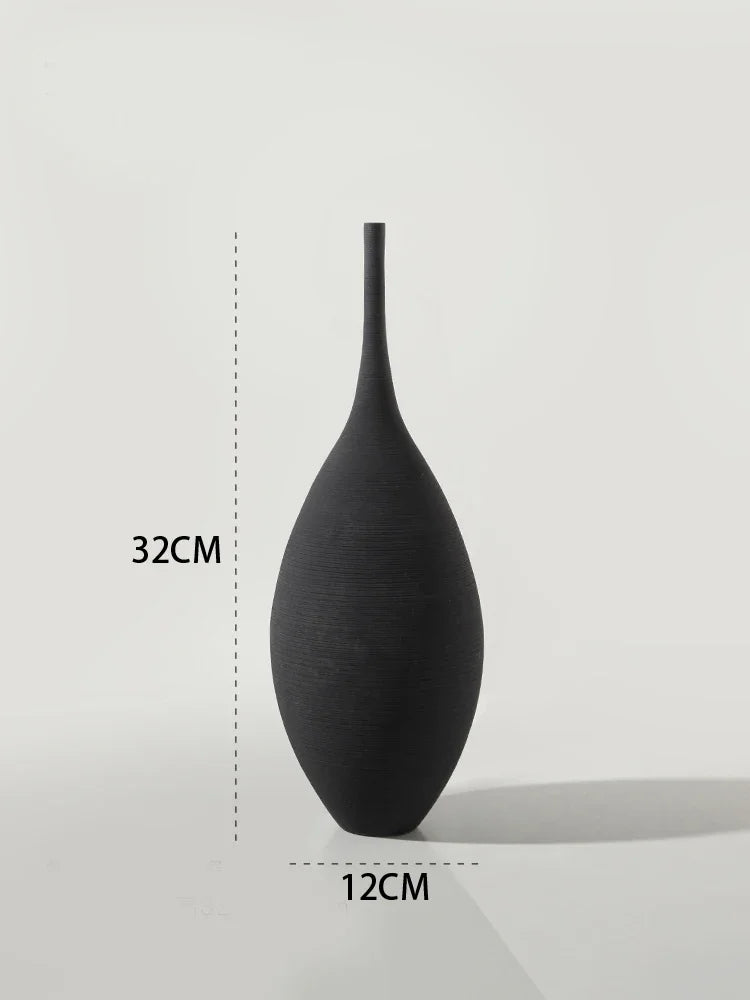 vase zen art fait main céramique décoration minimaliste dessin à la main