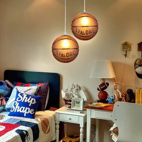 lustre moderne en verre football pour garçons et filles - vue 2 sur 7