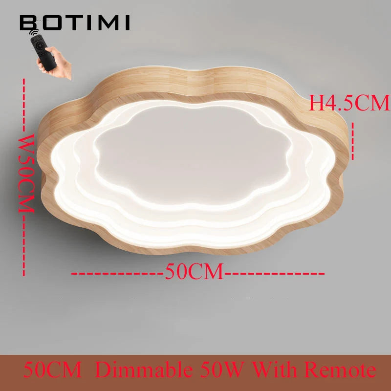 Plafonnier LED rectangulaire en bois - vue 8 sur 11