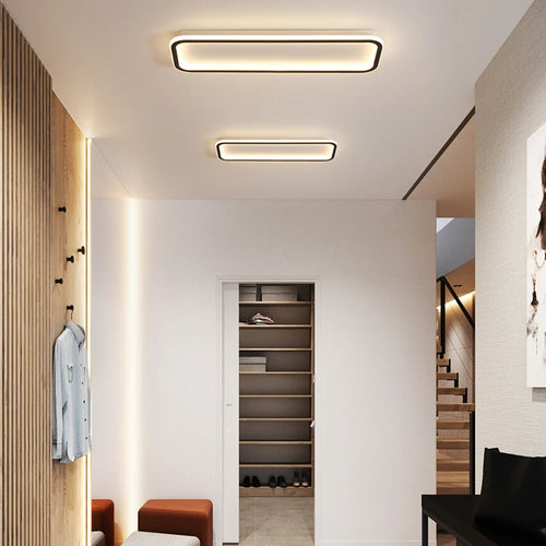 plafonnier led moderne design minimaliste à longue bande - vue 4 sur 10
