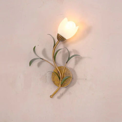 applique murale à led rétro avec fleurs pour décoration élégante - vue 4 sur 12