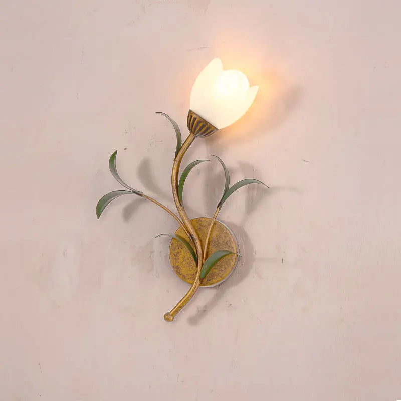 applique murale à led rétro avec fleurs pour décoration élégante - vue 3 sur 12