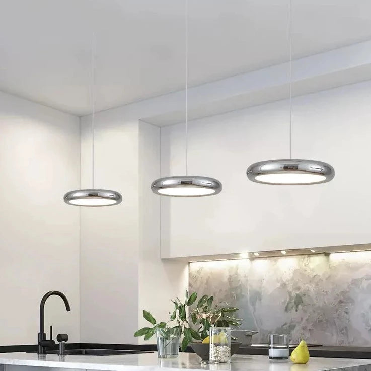 Suspension luxe ronde chromée - vue 4 sur 12