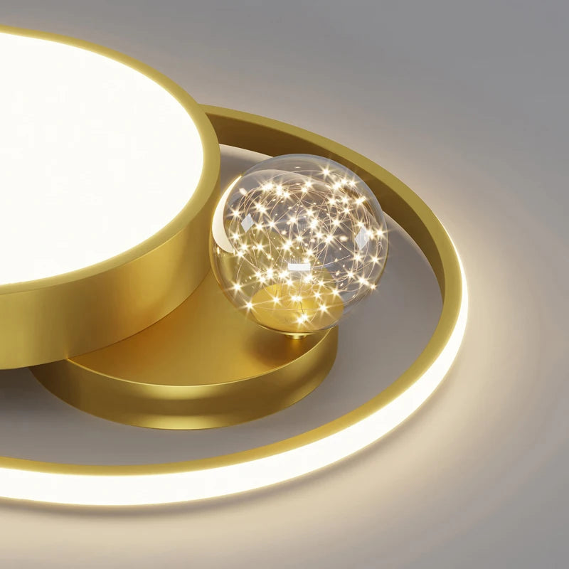 plafonnier led circulaire design nordique pour intérieur moderne - vue 6 sur 8