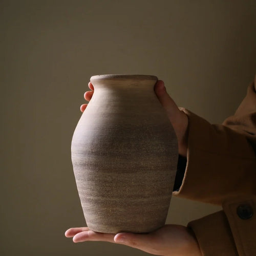 vase rétro en céramique fait main pour décoration fleurs séchées - vue 4 sur 6