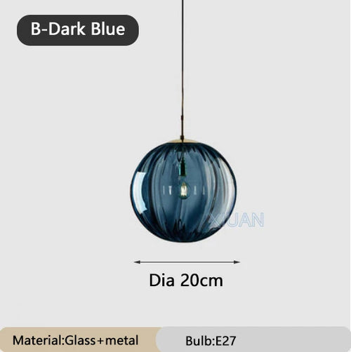 lustre en verre coloré lumineux pour restaurant - vue 19 sur 25