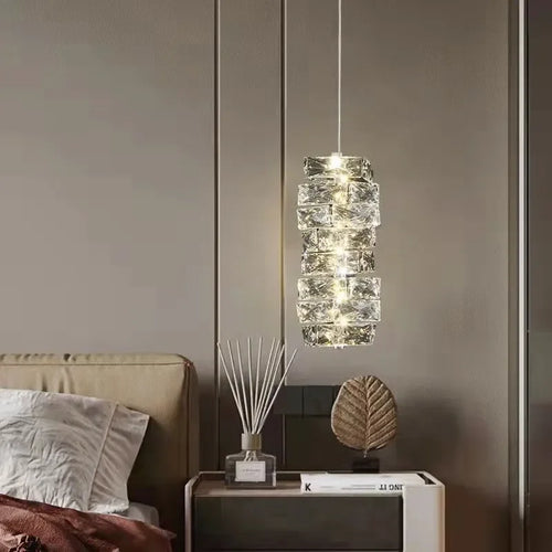 lustre cristal moderne avec télécommande dimmable pour restaurant - vue 6 sur 22