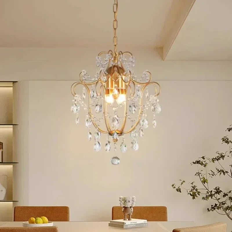lustre led rétro en cristal pour décoration intérieure élégante - vue 6 sur 8
