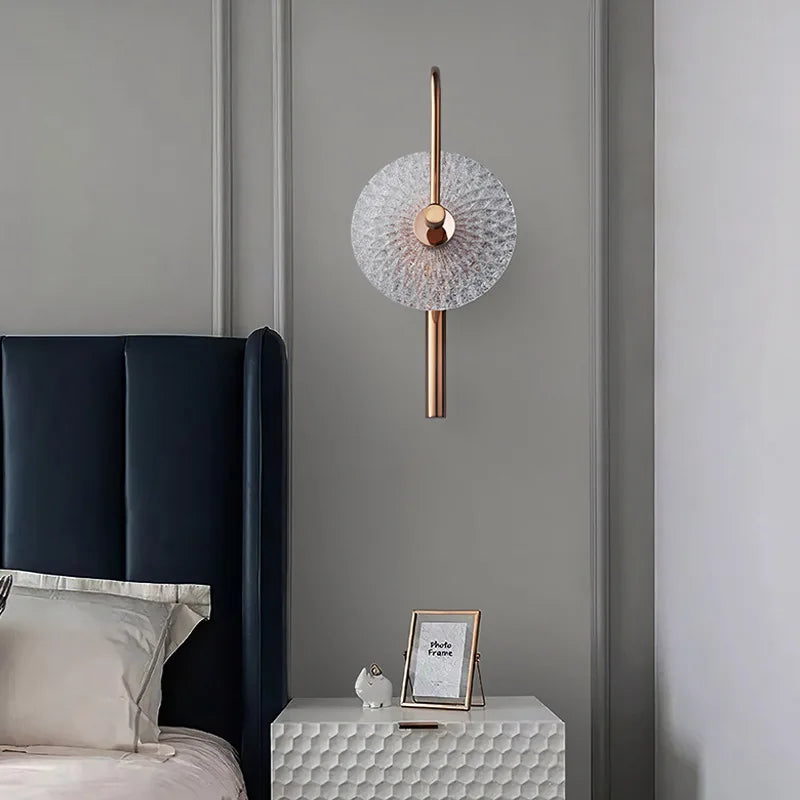 applique murale led ronde en verre pour ambiance cosy - vue 3 sur 8