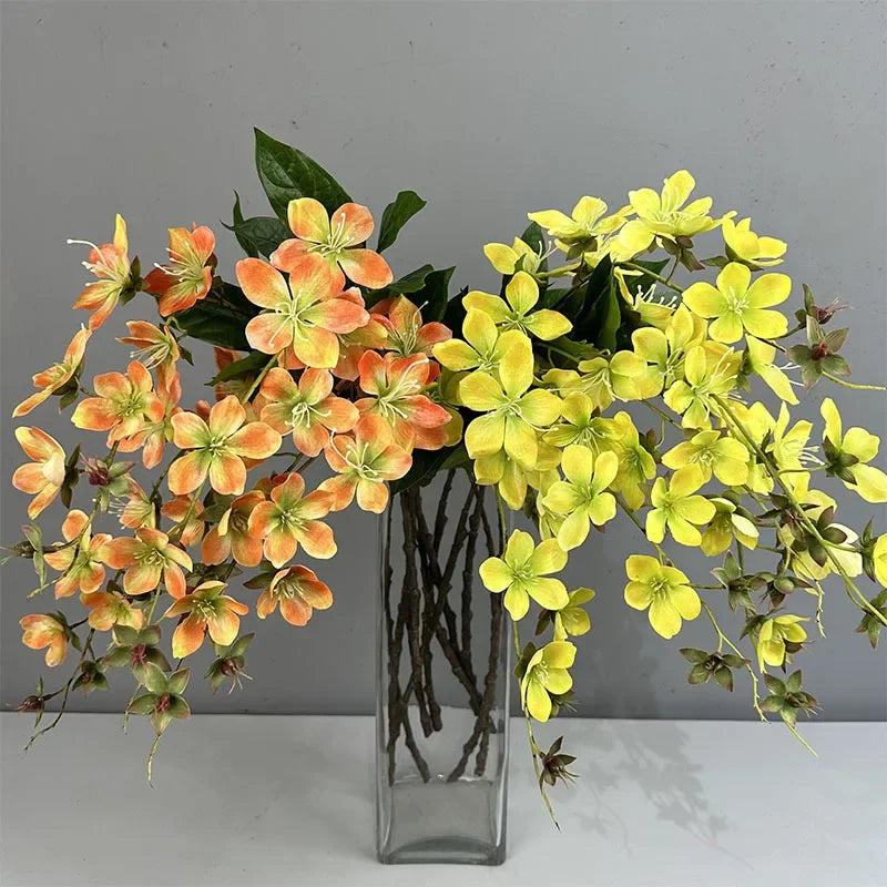 branche de jasmin artificielle en soie pour décoration festive - vue 4 sur 12
