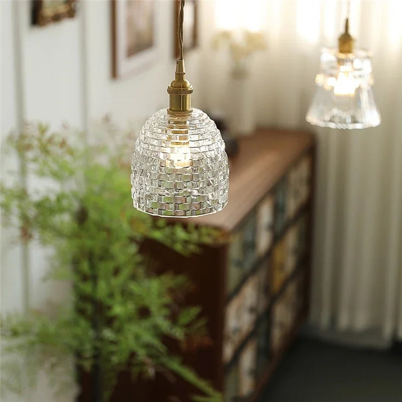suspension en verre transparent pour éclairage moderne et élégant - vue 6 sur 9