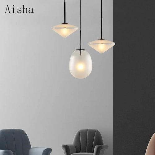 suspension en verre design pour décoration intérieure moderne - vue 2 sur 7