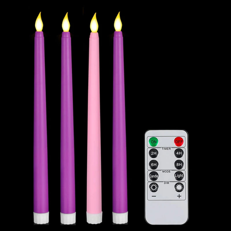 lot de 4 à 72 bougies LED scintillantes sans flamme avec télécommande - vue 10 sur 14