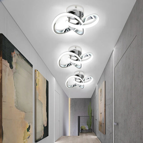 Plafonnier LED moderne ligne lampes allée escalier couloir balcon vestiaire entrée hôtel couloir décor à la maison LED éclairage Lustre - vue 2 sur 10