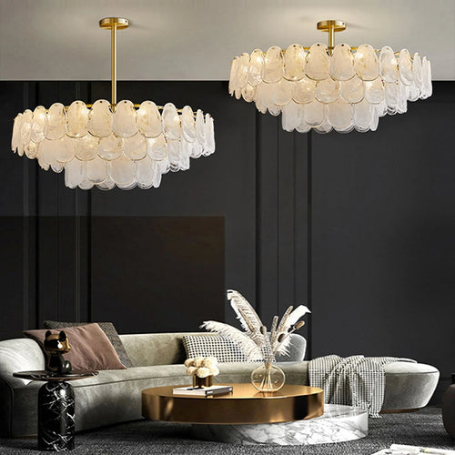 lustre suspendu en verre nuage design créatif postmoderne unique - vue 3 sur 18