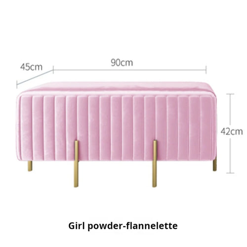 banc en velours nordique créatif multifonction pour le salon et la chambre - vue 15 sur 16