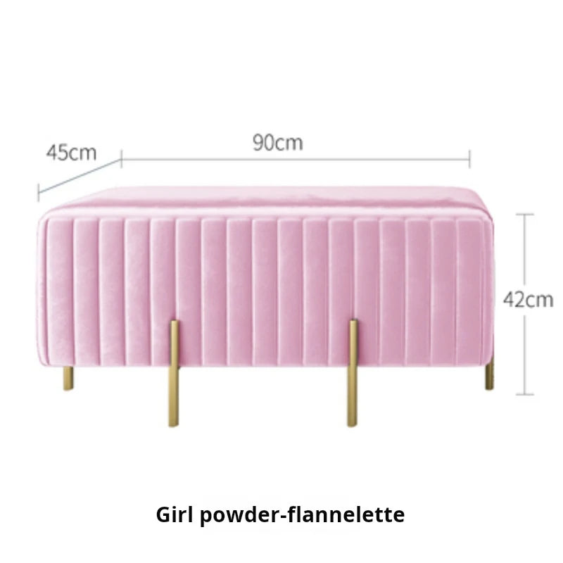 banc en velours nordique créatif multifonction pour le salon et la chambre - vue 15 sur 16