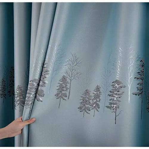 Rideau jacquard épais occultant sur mesure pour chambre - vue 2 sur 9