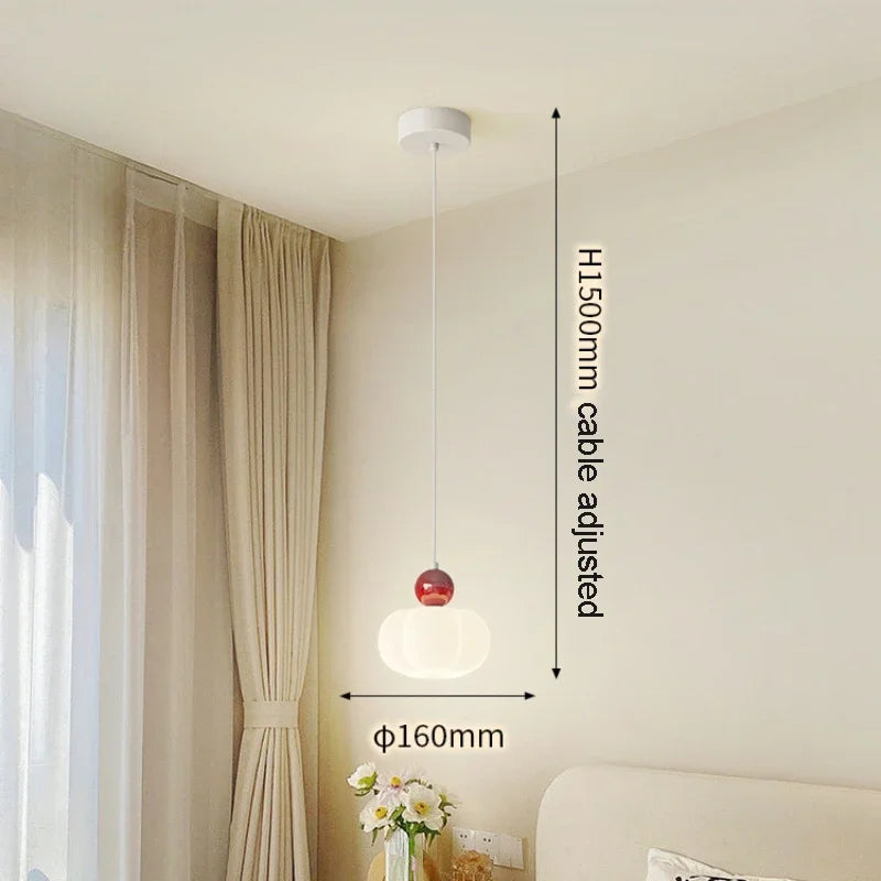 applique murale minimaliste citrouille style crème moderne - vue 9 sur 12