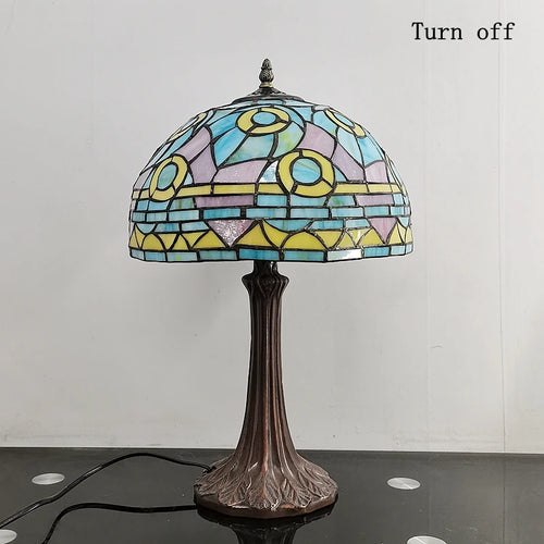 lampe à poser tiffany style méditerranéen antique pour décoration intérieure - vue 7 sur 6