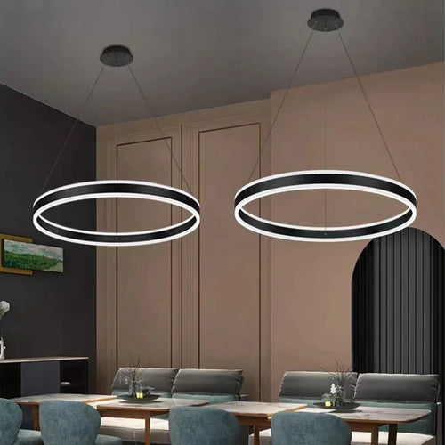lustre circulaire à led design avec intensité variable pour intérieur - vue 6 sur 10